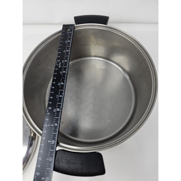 Revere Ware 6 Qt Stock Pot With Lid Copper Bottom Bake Lite Vintage - Picture 14 of 16